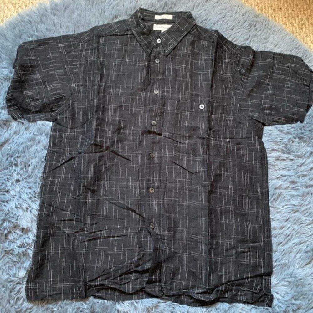 Chereskin Linen Short Sleeve Button Down Shirt Size M